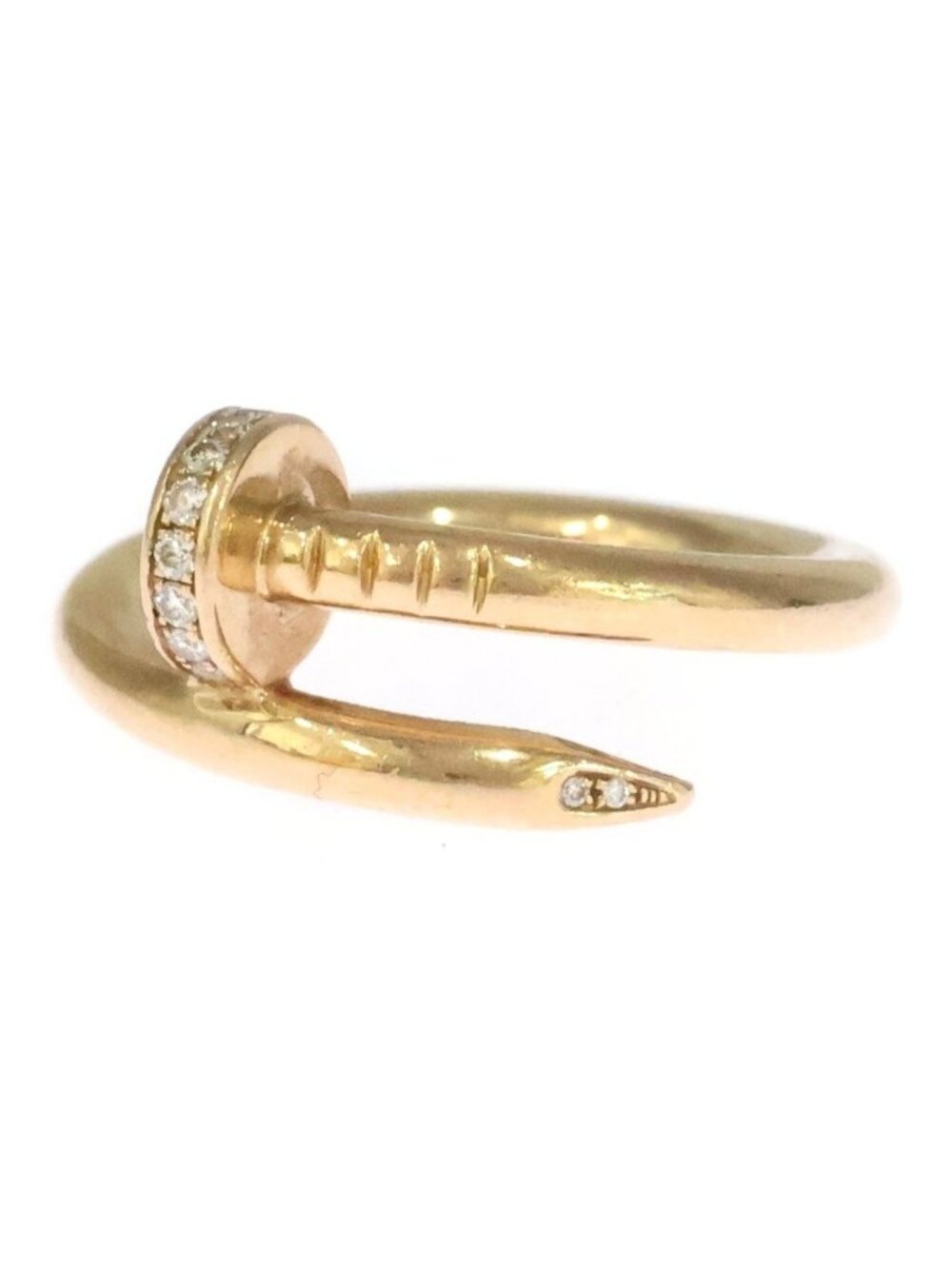Cartier Juste un Clou Diamond Ring 750 18k Pink Gold